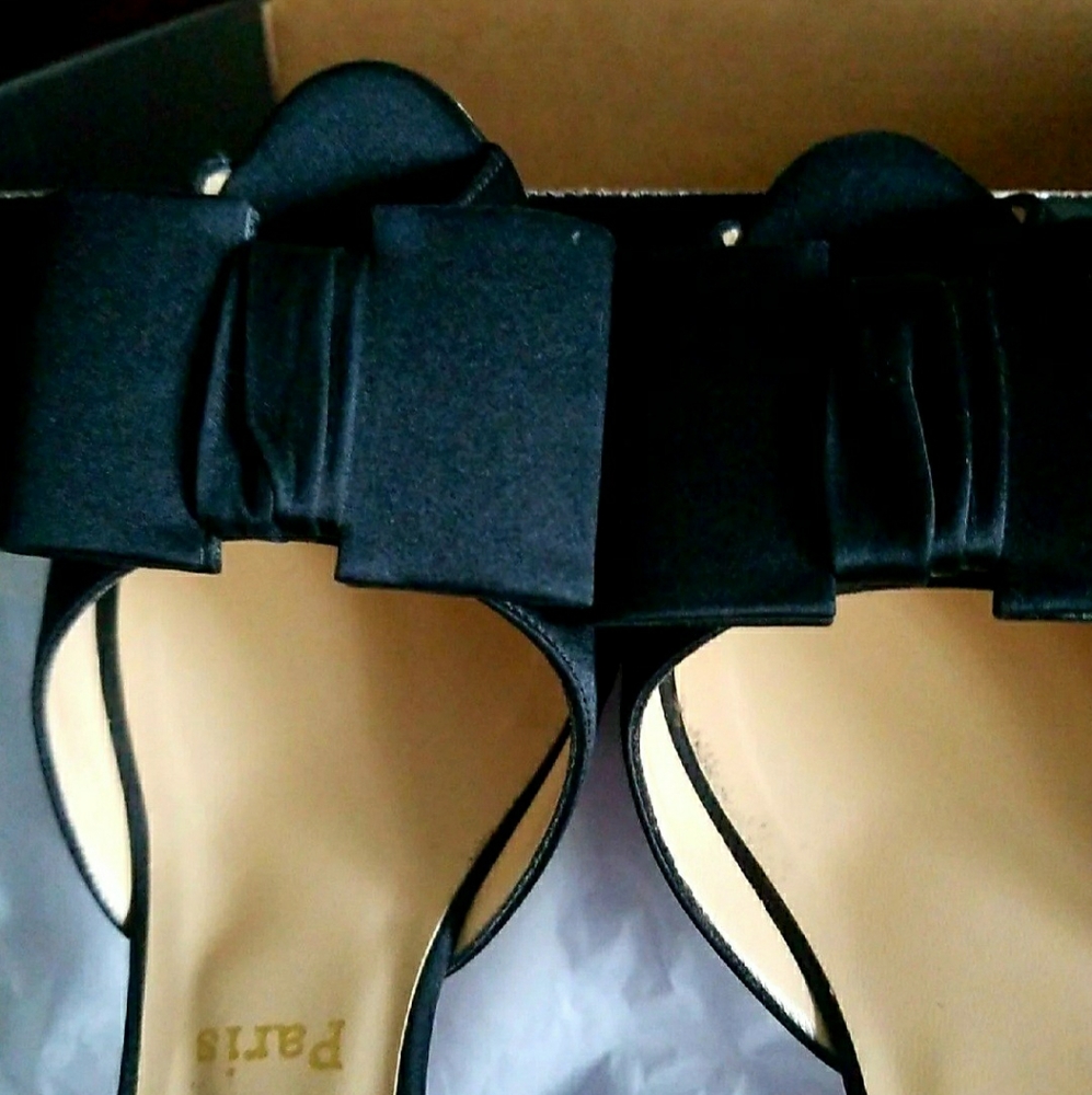 Christian Louboutin Black Satin mules